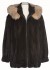 Mink Jacket with Fox Trimmed Hood