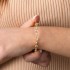 18K Solid Gold Natural White Diamond Ethiopian Opal Bangle Bracelet