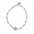 Sterling Silver White Sapphire Always Love Link Bracelet