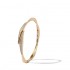 18K Solid Gold Natural White Diamond Bypass Bangle Bracelet
