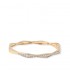 18K Solid Gold Natural White Diamond Stack Bangle Bracelet