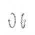 Sterling Silver Link Hoop Earrings