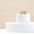 18K Solid Gold White Sapphire Hexagon Stud Earrings