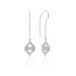 Sterling Silver White Diamond Threader Earrings