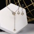 18K Solid Gold & Sterling Silver Threader Drop Earrings