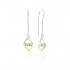 18K Solid Gold & Sterling Silver Threader Drop Earrings