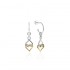 Sterling Silver 14K Solid Gold Hoop Dangle Earrings