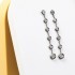 18K Solid Gold White Sapphire Short Swing Earrings