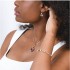 14K Solid Gold Natural White Diamond Amethyst Earrings
