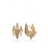 18K Solid Gold Natural White Diamond Triptych Earrings