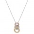 Diamond 3 Circle Tri Color Pendant with Chain