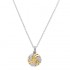 Diamond Two Tone Pendant with Chain