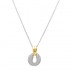 Diamond Two Tone Pendant with Chain