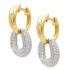 Diamond Two Tone Drop Earrings