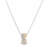 Diamond Two Tone Criss Cross Pendant with Chain