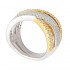 Diamond Two Tone Criss Cross Ring