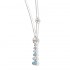 Sterling Silver Blue Topaz Drop Pendant Necklace