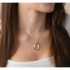 14K Solid Gold Sterling Silver White Sapphire Knocker Necklace