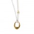 18K Solid Gold Sterling Silver White Sapphire Knocker Necklace