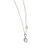 Sterling Silver 18K Solid Gold Pearl Pendant Necklace