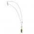 14K Solid Gold Sterling Silver White Sapphire Hammered Necklace