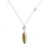 14K Solid Gold Sterling Silver White Sapphire Hammered Necklace