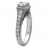 Cushion Cut Halo Diamond Vintage Semi Mount Engagement Ring