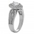 Pear Shape Halo Diamond Vintage Semi Mount Engagement Ring
