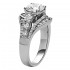 Round Cut Halo Diamond Vintage Semi Mount Engagement Ring