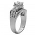 Round Cut Halo Diamond Vintage Semi Mount Engagement Ring