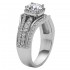 Round Cut Halo Diamond Vintage Semi Mount Engagement Ring