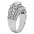 Round Cut Halo Diamond Vintage Semi Mount Engagement Ring