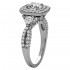 Round Cut Halo Diamond Vintage Semi Mount Engagement Ring