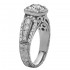 Round Cut Halo Diamond Vintage Semi Mount Engagement Ring