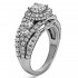 Cushion Cut Halo Diamond Vintage Semi Mount Engagement Ring