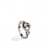 Sterling Silver White & Black Sapphire United Love Ring