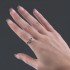 18K Solid Gold Natural White Diamond United Love Ring