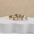 18K Solid Gold Natural White Diamond Band Ring