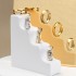 18K Solid Gold Natural White Diamond Band Ring