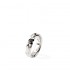 Sterling Silver and Black Silver Black Diamond Band Ring