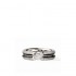 18K Solid Gold Natural White & Black Diamond Four Row Band Ring