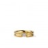 14K Solid Gold Single Stone Natural White Diamond Band Ring