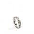 Sterling Silver Natural White Diamond White Sapphire Five Stone Band Ring