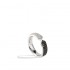 Sterling Silver Black & White Diamond Touch Band Ring