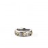 Sterling Silver 18K Solid Gold White Sapphire Modern Love Band Ring