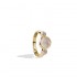 14K Solid Gold Natural White Diamond Ethiopian Opal Ring