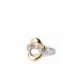 18K Solid Gold Sterling Silver White Sapphire Knocker Ring