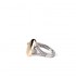 18K Solid Gold Sterling Silver White Sapphire Hammered Rings