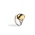 18K Solid Gold Sterling Silver White Sapphire Hammered Rings