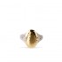18K Solid Gold Sterling Silver White Sapphire Hammered Rings